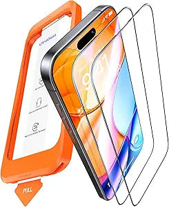 Easy installation box full cover screen protector for iPhone 15 pro